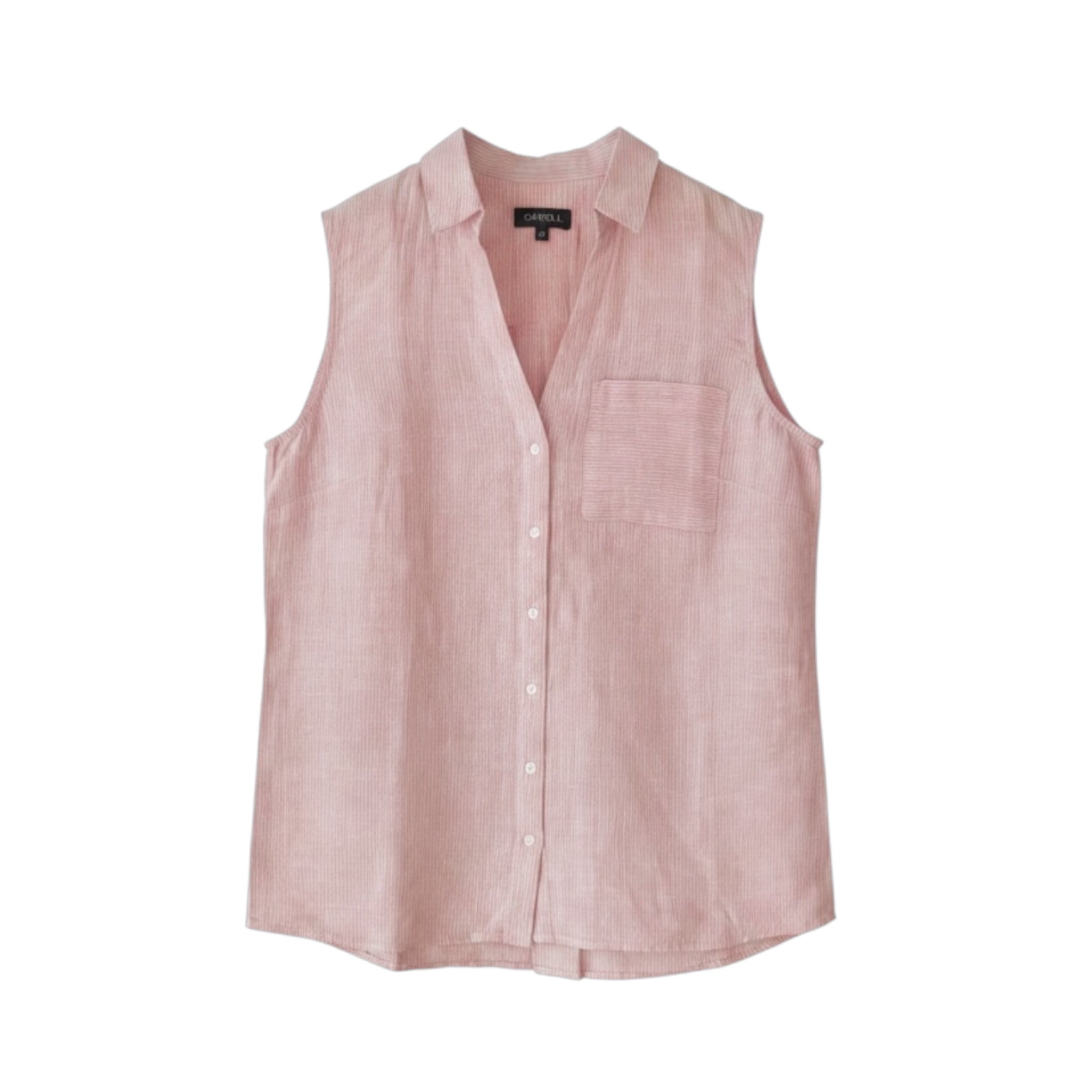 Blouse 100 % lin rose poudré Caroll Taille 38