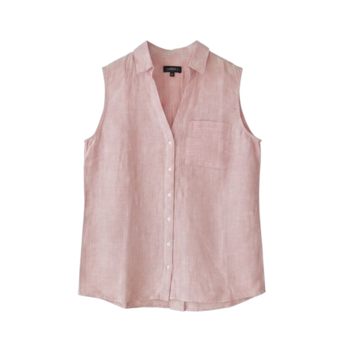 Blouse 100 % lin rose poudré Caroll Taille 38