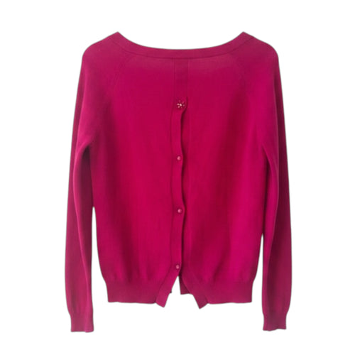 Cardigan 100% cachemire rose framboise - seconde main